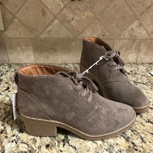 Women’s Lucia Microsuede Lace-up Heeled Ankle Boot